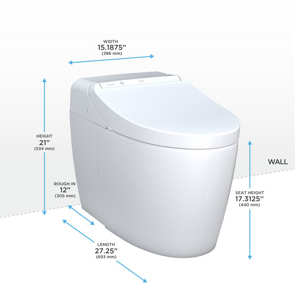 Washlet® Dual-Flush Elongated One-Piece Toilet (Seat Included)